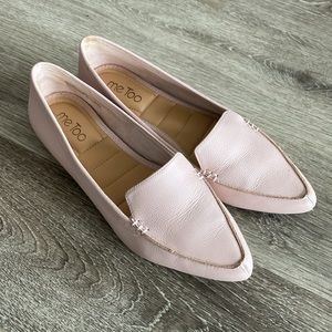 Me Too Audra pointy toe loafers flats blush pink 8.5